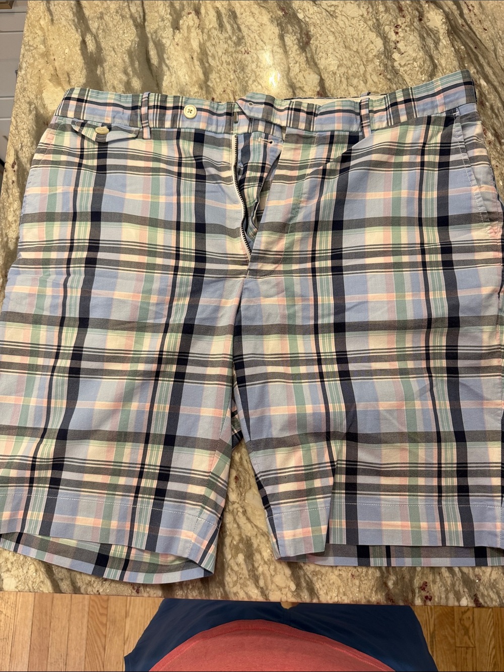 Ralph Lauren Pastel Plaid Women’s Shorts - Light Blue, Pink & Mint